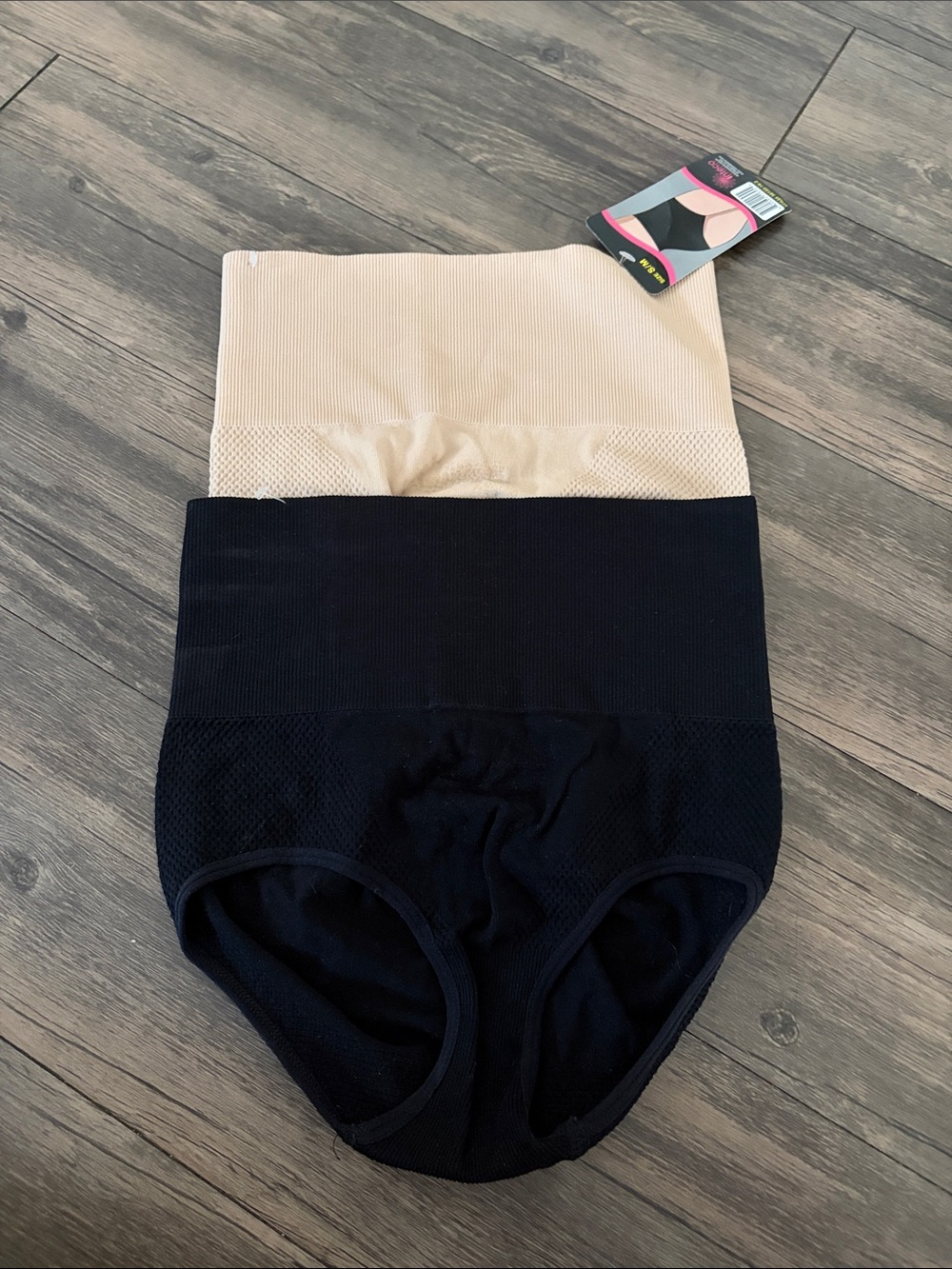 High-Waist Shapewear Briefs in Black and Nude